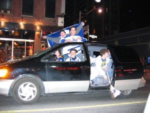 Downtown Toronto after Leafs won the Quarter Finals 46.JPG
